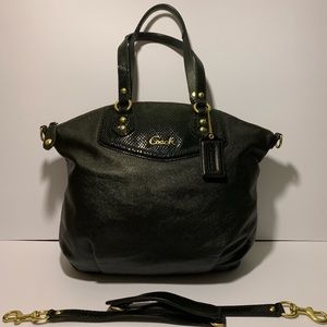 Coach Ashley Black Leather Satchel